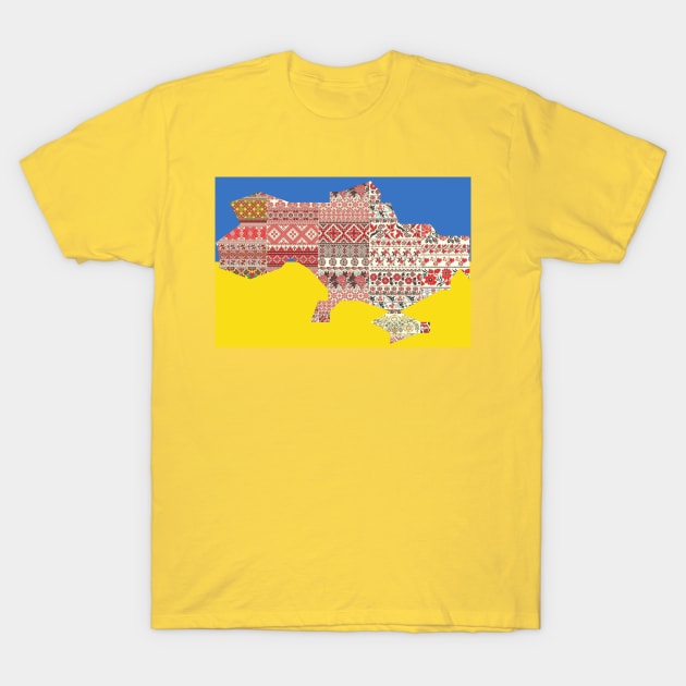 Ukrainian map T-Shirt by tashashimaa